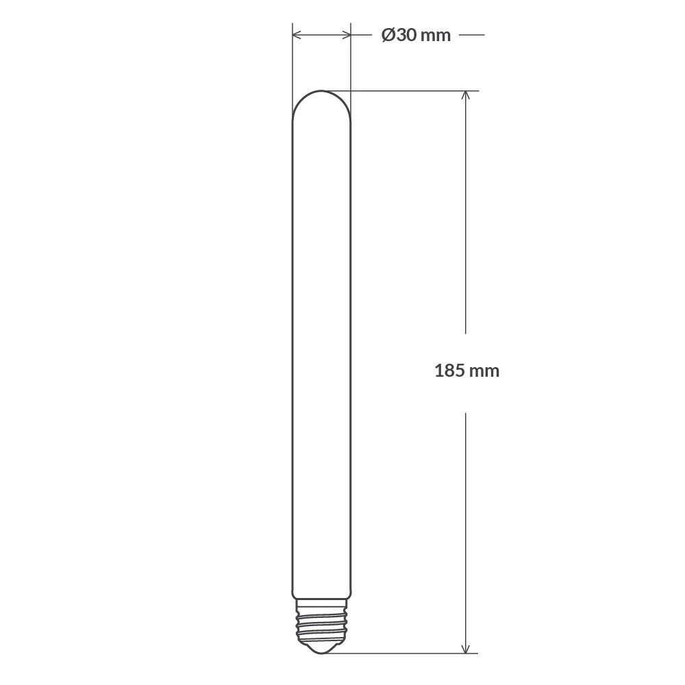 Vintage Medium Tubular LED 4W E27 Dimmable / Warm White - F427-T30M-C-27K