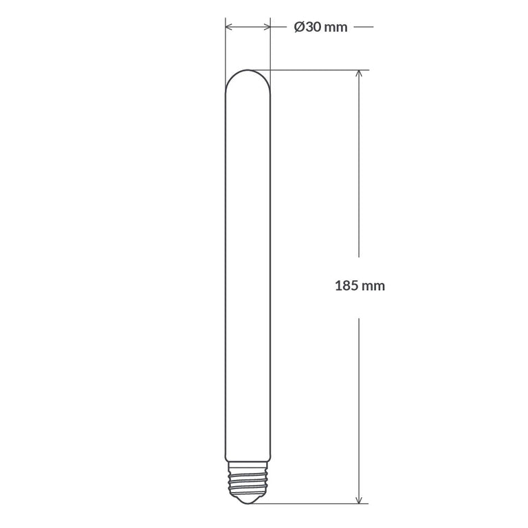 Vintage Medium Tubular LED 4W E27 Dimmable / Warm White - F427-T30M-C-27K