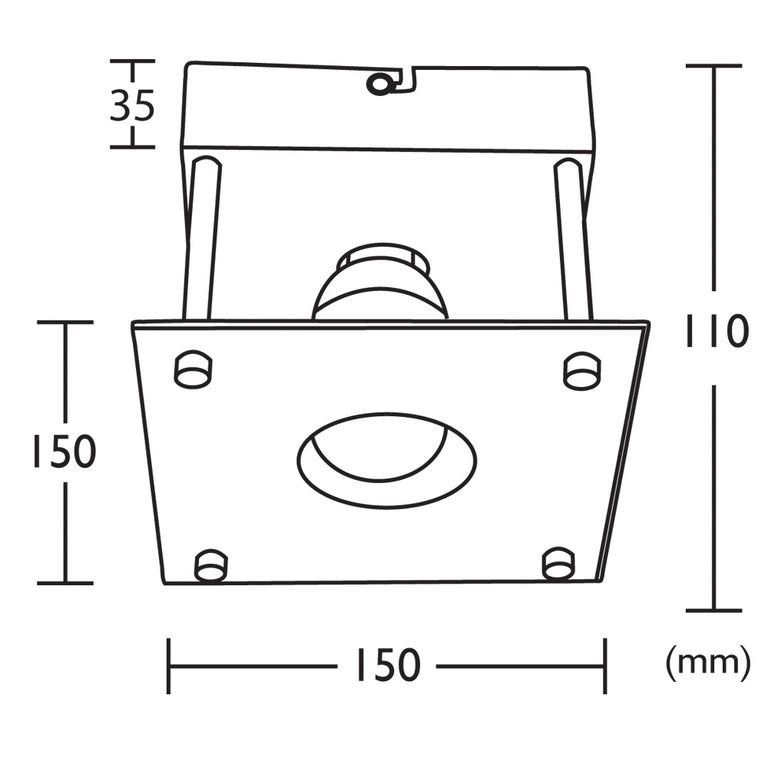 Fixed Flush Mount Satin Chrome - FA1068-1