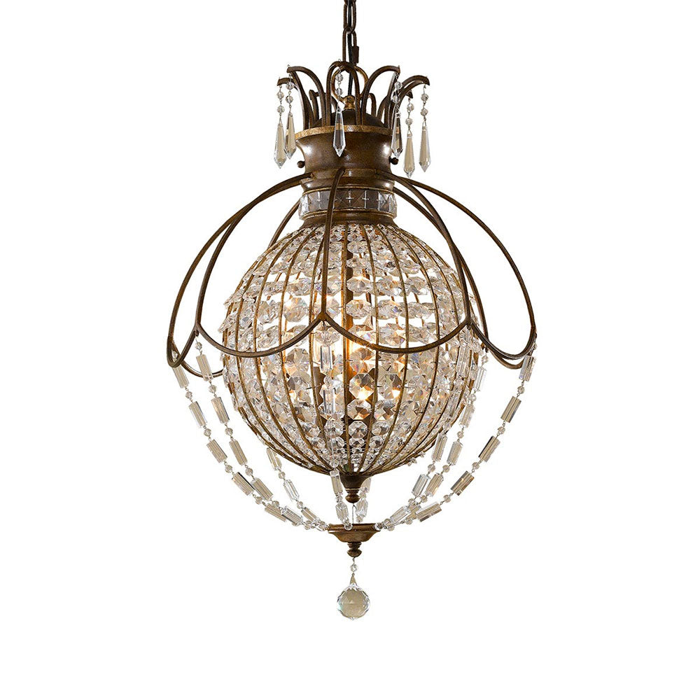 Bellini 3 Light Chandelier Oxidised Bronze & British Bronze - FE-BELLINI3
