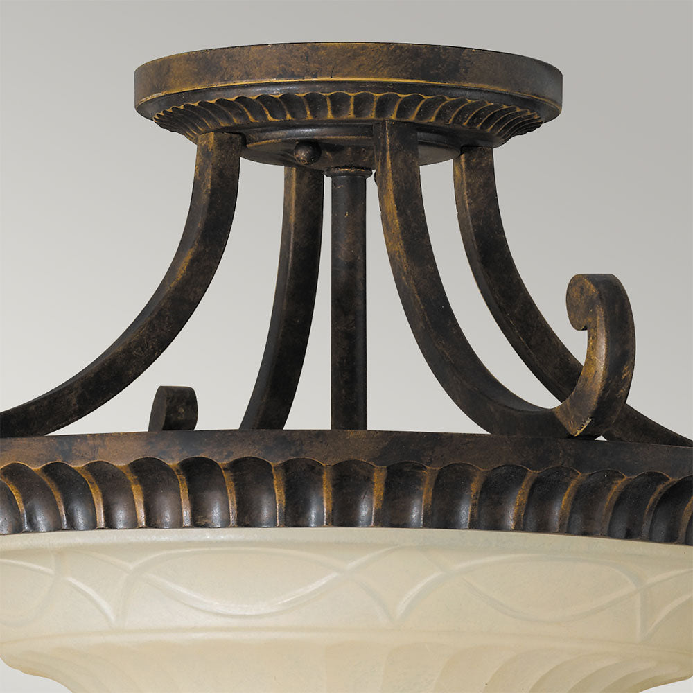 Drawing Room Semi Flush Walnut - FE-DRAWING-ROOM-SFA
