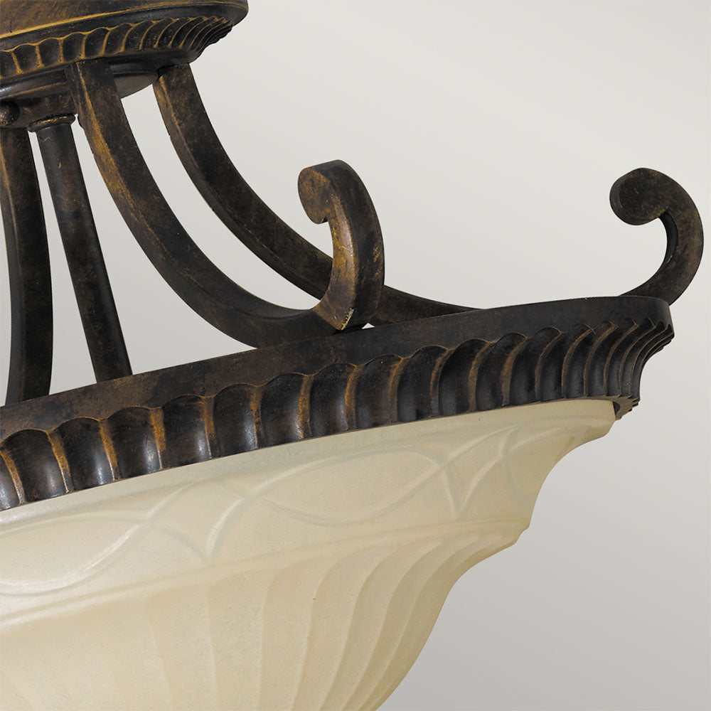 Drawing Room Semi Flush Walnut - FE-DRAWING-ROOM-SFA