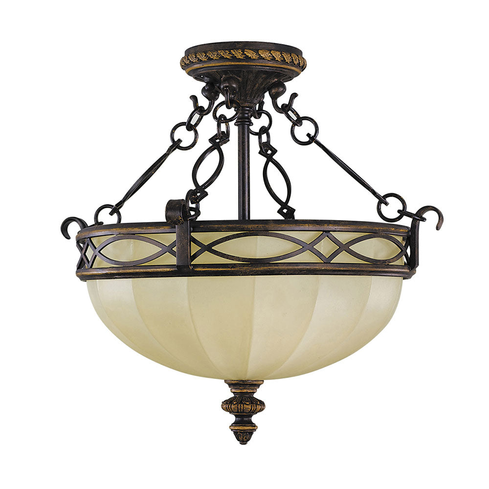 Drawing Room Semi Flush Walnut - FE-DRAWING-ROOM-SFC