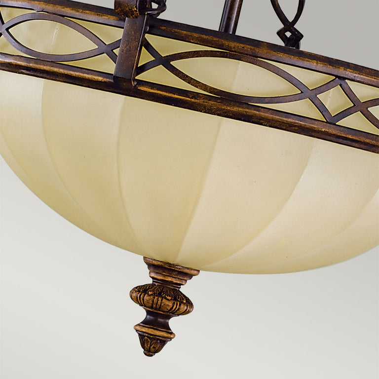 Drawing Room Semi Flush Walnut - FE-DRAWING-ROOM-SFC