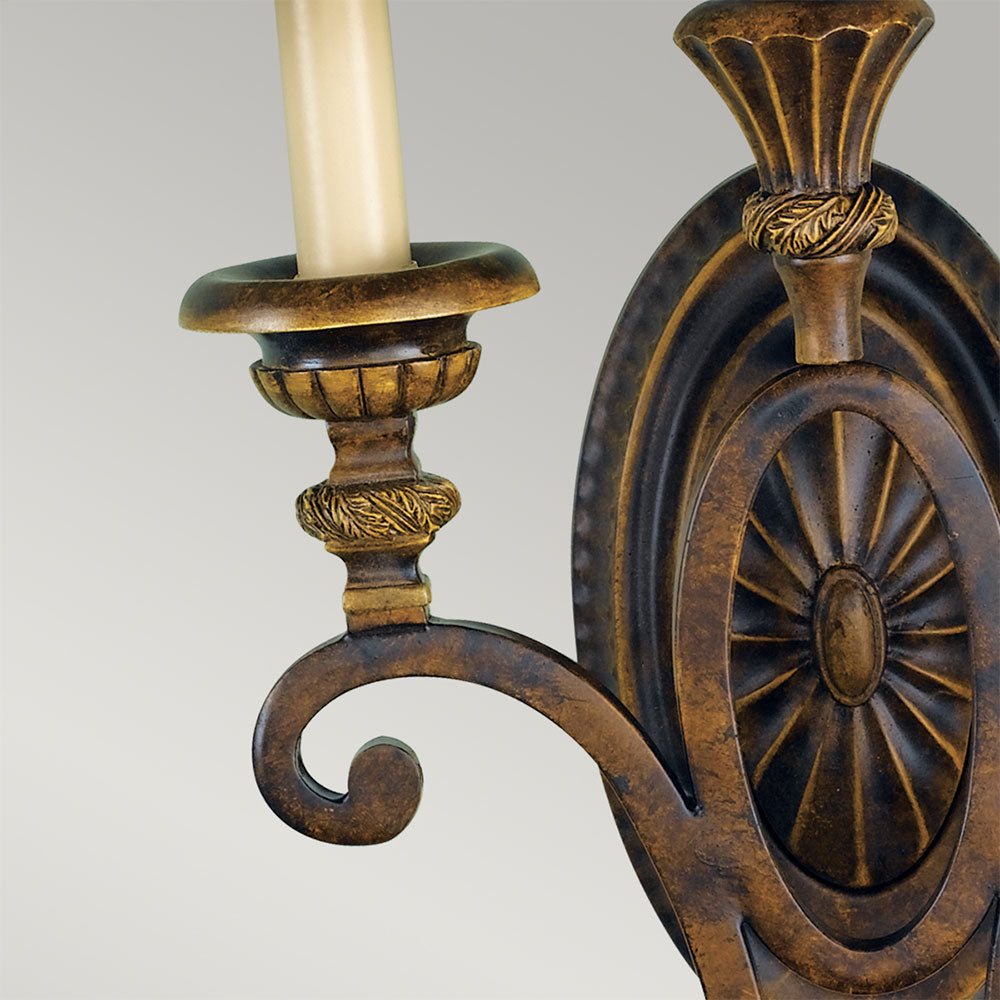 Drawing Room 2 Light Wall Light Walnut - FE-DRAWING-ROOM2
