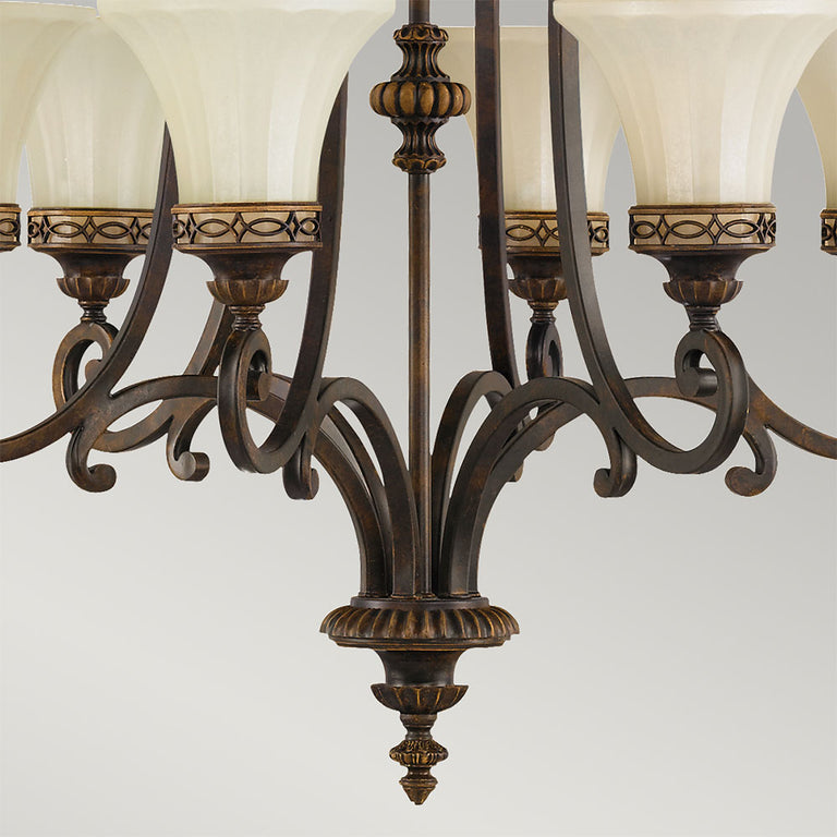 Drawing Room Up 6 Light Chandelier Walnut - FE-DRAWING-ROOM6