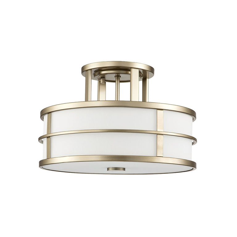 Fusion 3 Light Semi Flush Natural Brass - FE-FUSION-SF-PNBR
