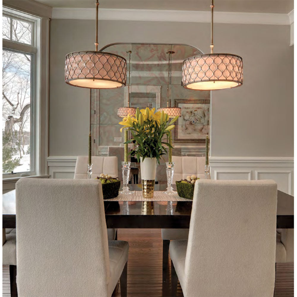 Lucia Pendant Chandelier Burnished Silver - FE-LUCIA-B