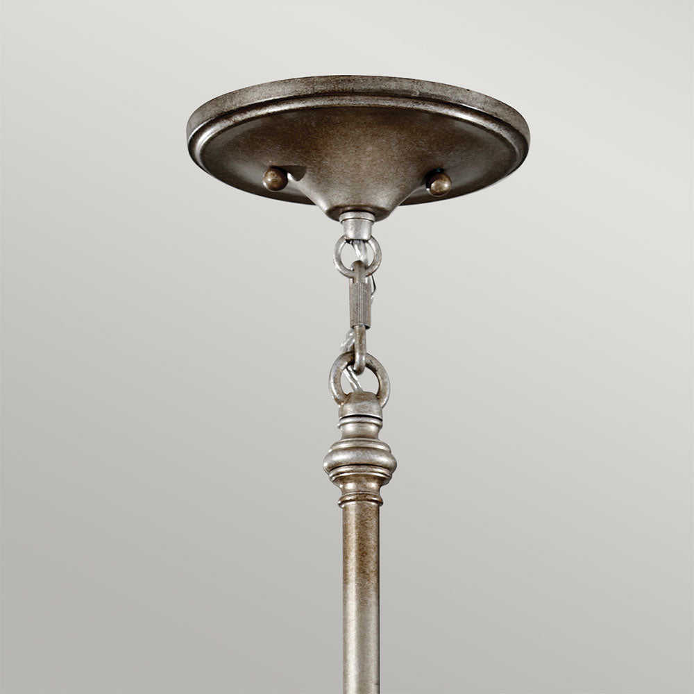 Lucia Two Tier Pendant Chandelier Burnished Silver - FE-LUCIA-P-E-2TR