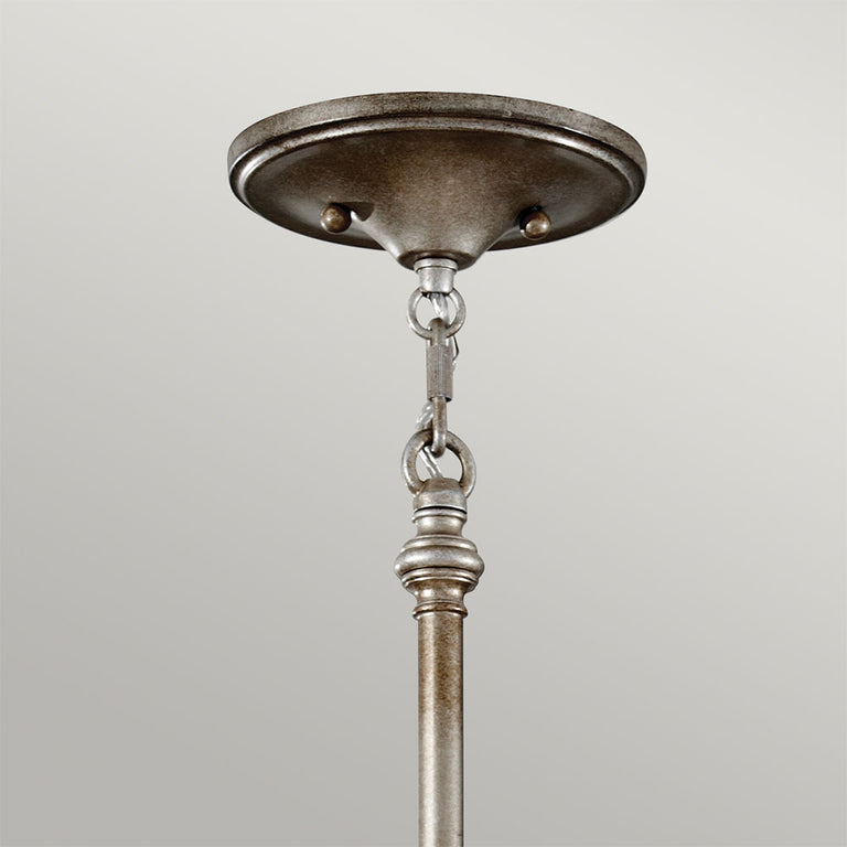 Lucia Two Tier Pendant Chandelier Burnished Silver - FE-LUCIA-P-E-2TR