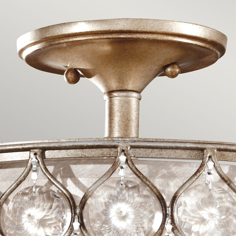 Lucia Semi Flush Burnished Silver - FE-LUCIA-SF