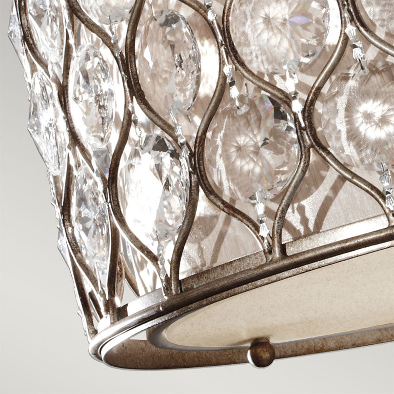 Lucia Semi Flush Burnished Silver - FE-LUCIA-SF