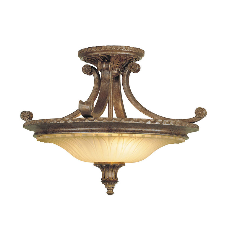 Stirling Castle Semi Flush British Bronze - FE-STIRLING-CASTLESF
