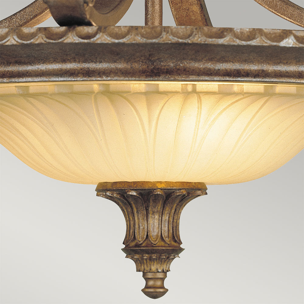 Stirling Castle Semi Flush British Bronze - FE-STIRLING-CASTLESF