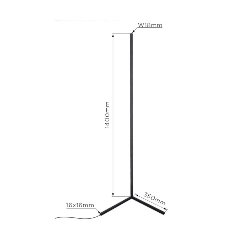Ain 1 20W LED Floor Lamp Black / RGB -  FL35150