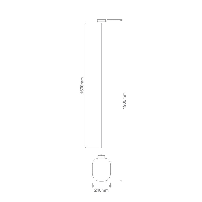 Flaunt Glass Pendant Light Black / Clear - 22738