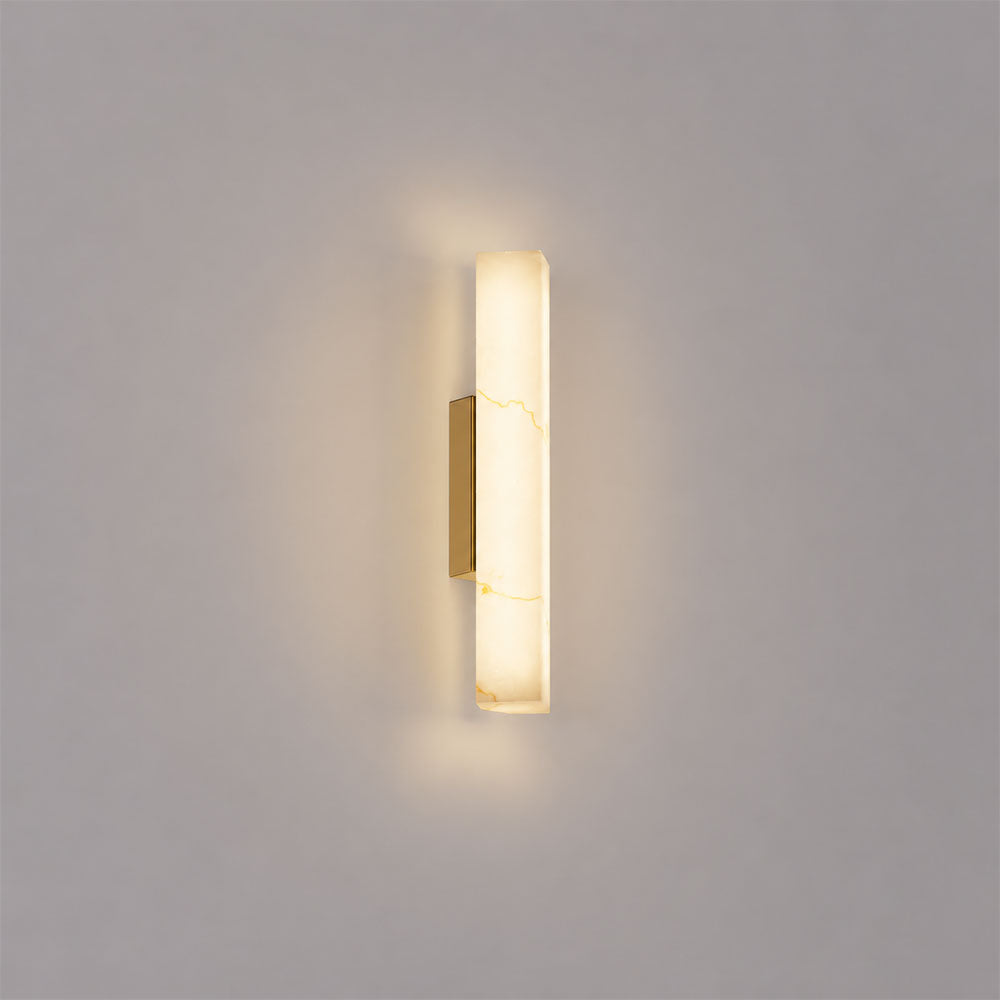 Interior Angled Faux Marble With Veining Effect Wall Light Small - FLECHA2S