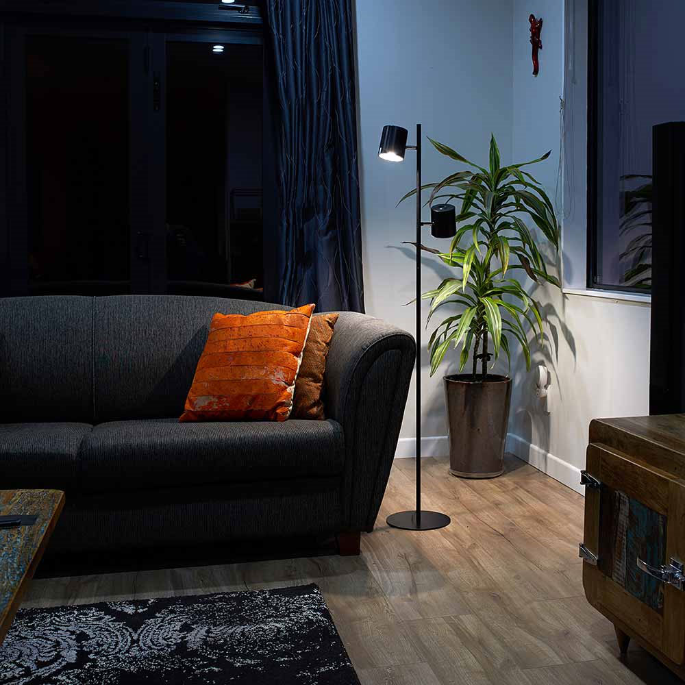 Arlo 10W Dimmable LED Floor Lamp Black / Warm White - FLED36-BL