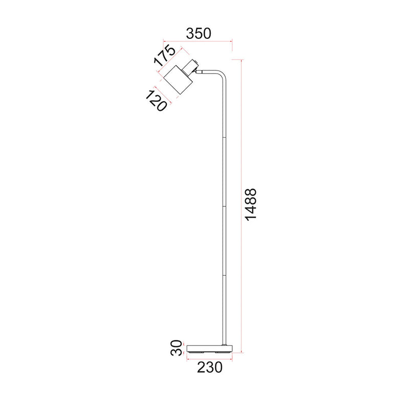 Flotar Adjustable Floor Lamp Black - FLOTAR-F1