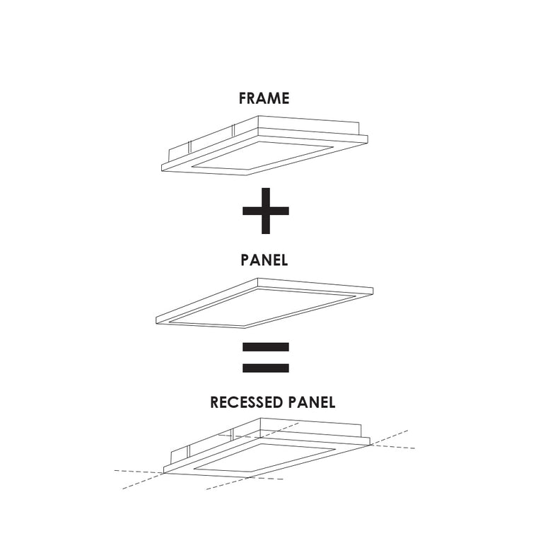 Recessed Ceiling 330mm x 1230mm Frame Panel Trim White - S9704/228FRAME