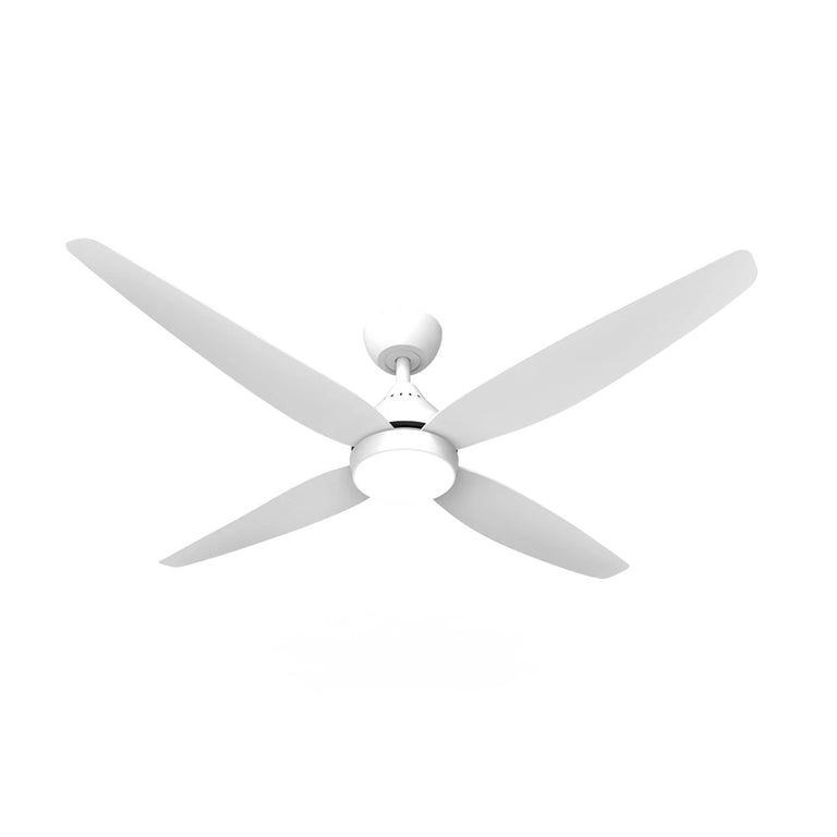 Forbes 52" 30W DC Four Blade Ceiling Fan With Selectable CCT 22W LED White - SDCF11/52/4WH/L