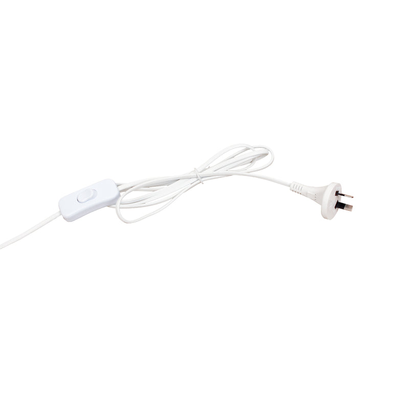 Flex & Plug 2 Core With Inline Switch White - FP2WSW