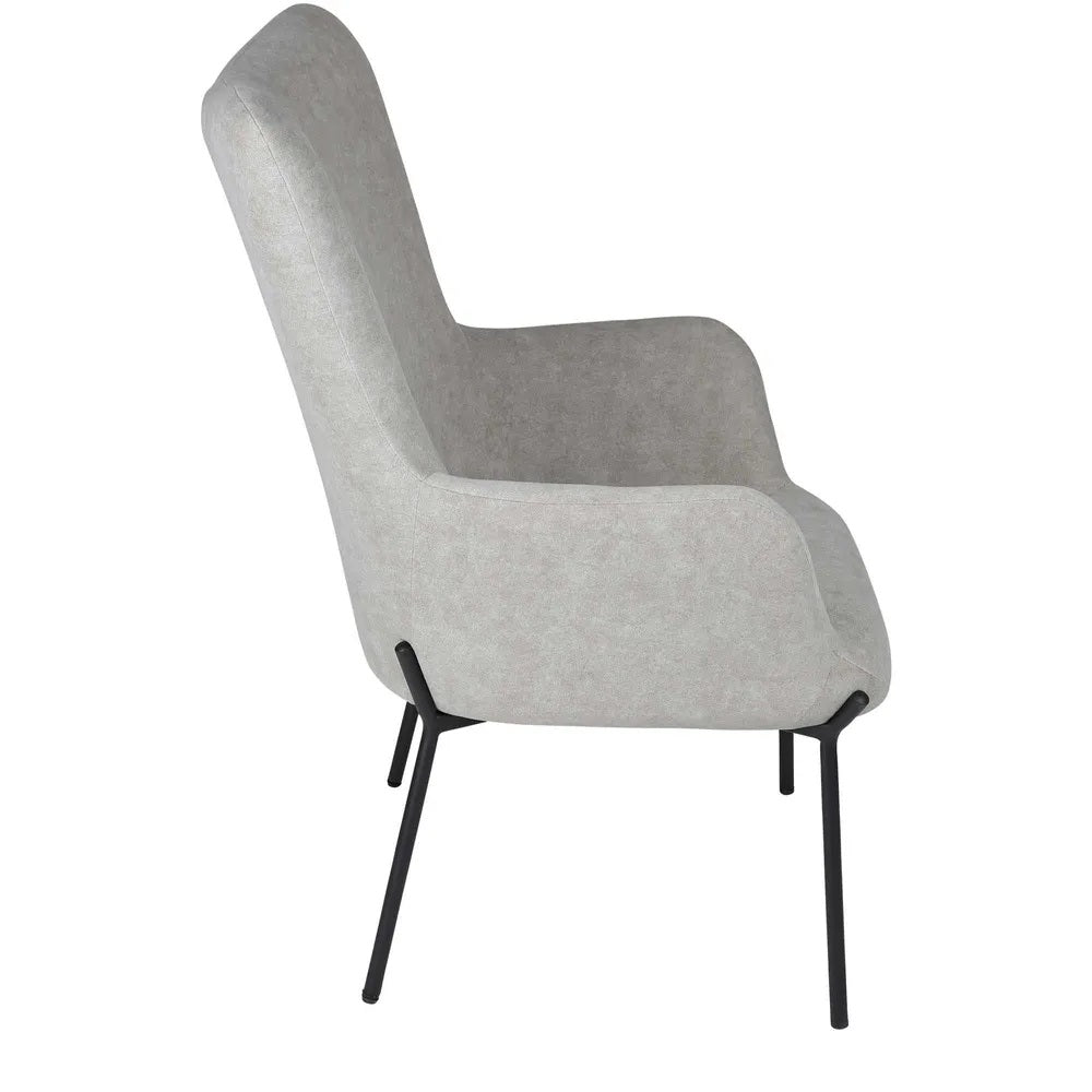 Justin Armchair With Stool Grey - FUR1151GRY