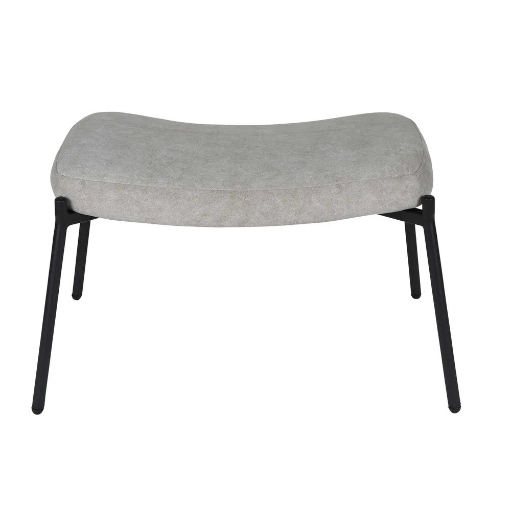 Justin Armchair With Stool Grey - FUR1151GRY
