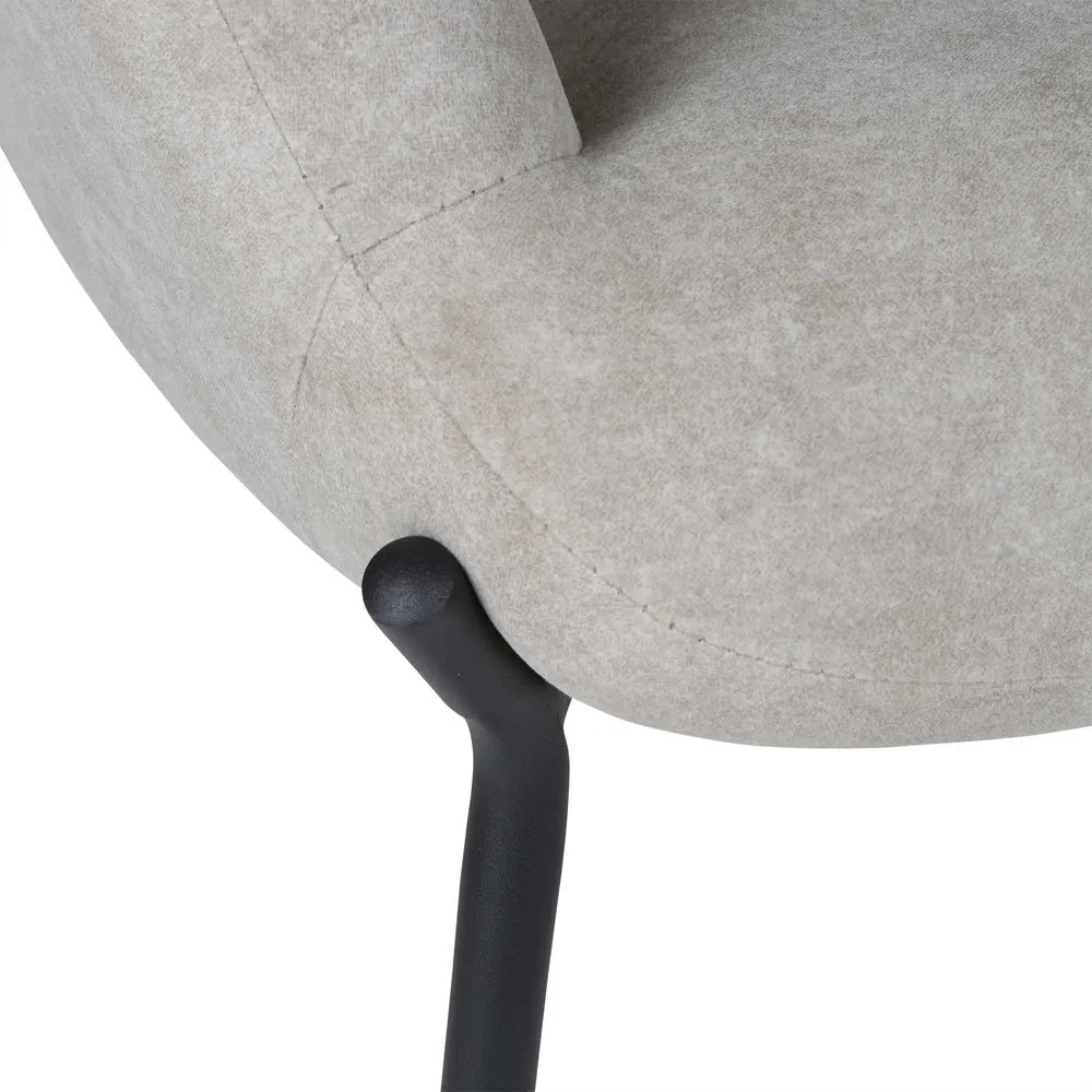 Justin Armchair With Stool Grey - FUR1151GRY
