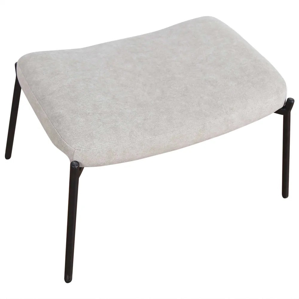Justin Armchair With Stool Grey - FUR1151GRY