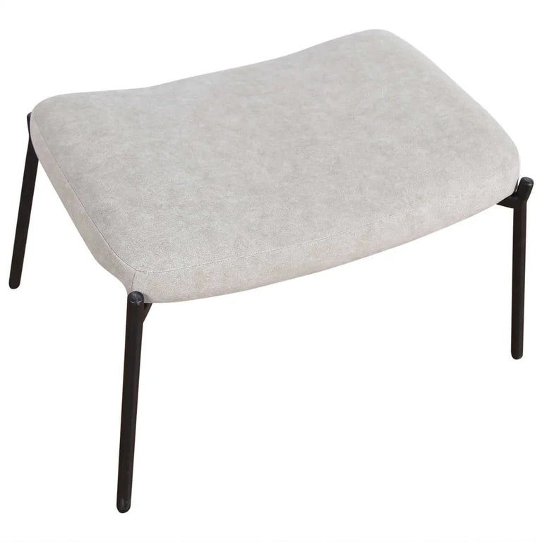 Justin Armchair With Stool Grey - FUR1151GRY