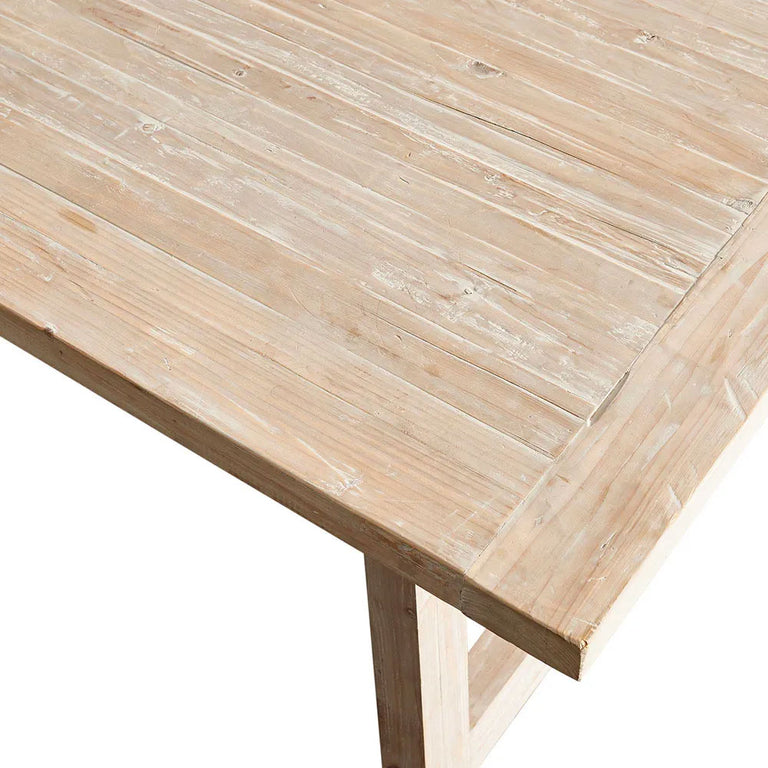 Varro Pine Olive Wash Dining Table Natural - FUR1266
