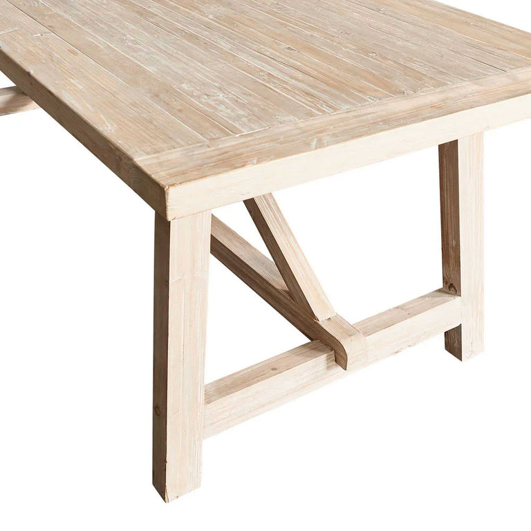 Varro Pine Olive Wash Dining Table Natural - FUR1266