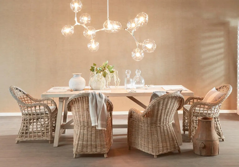 Varro Pine Olive Wash Dining Table Natural - FUR1266