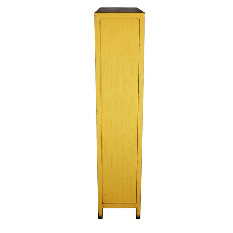 Sunflower Wooden 2 Door 2 Drawer Cabinet Yellow - FUR1286