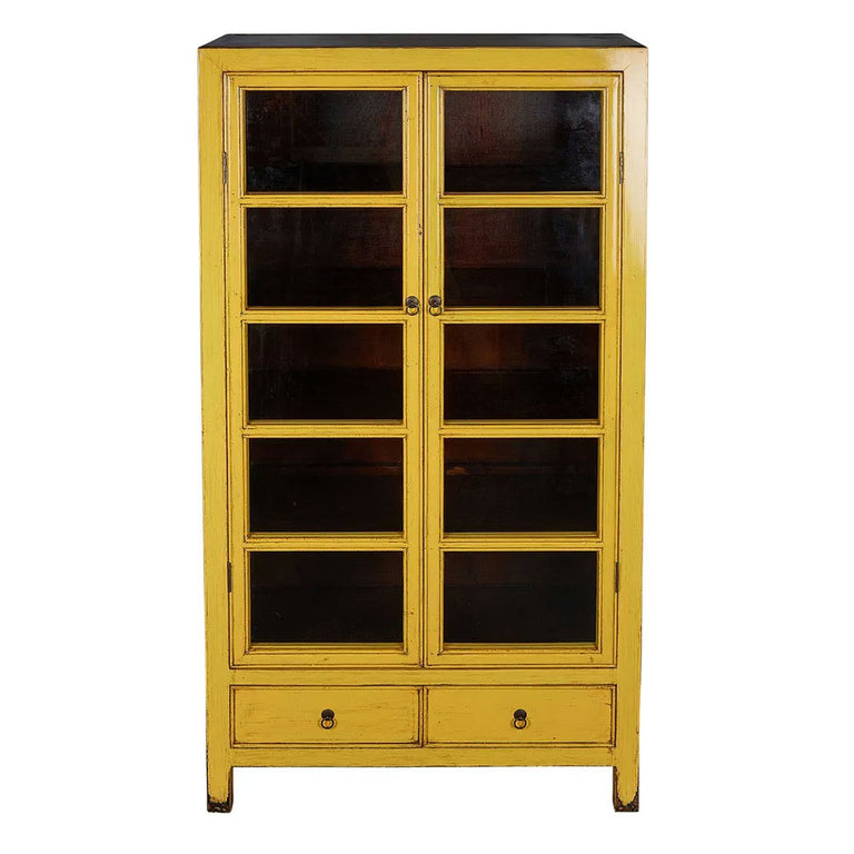 Sunflower Wooden 2 Door 2 Drawer Cabinet Yellow - FUR1286