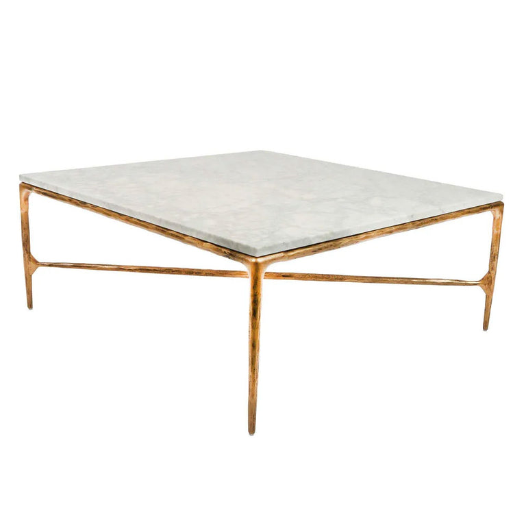 Aries Square Marble Coffee Table Gold - FUR2515G