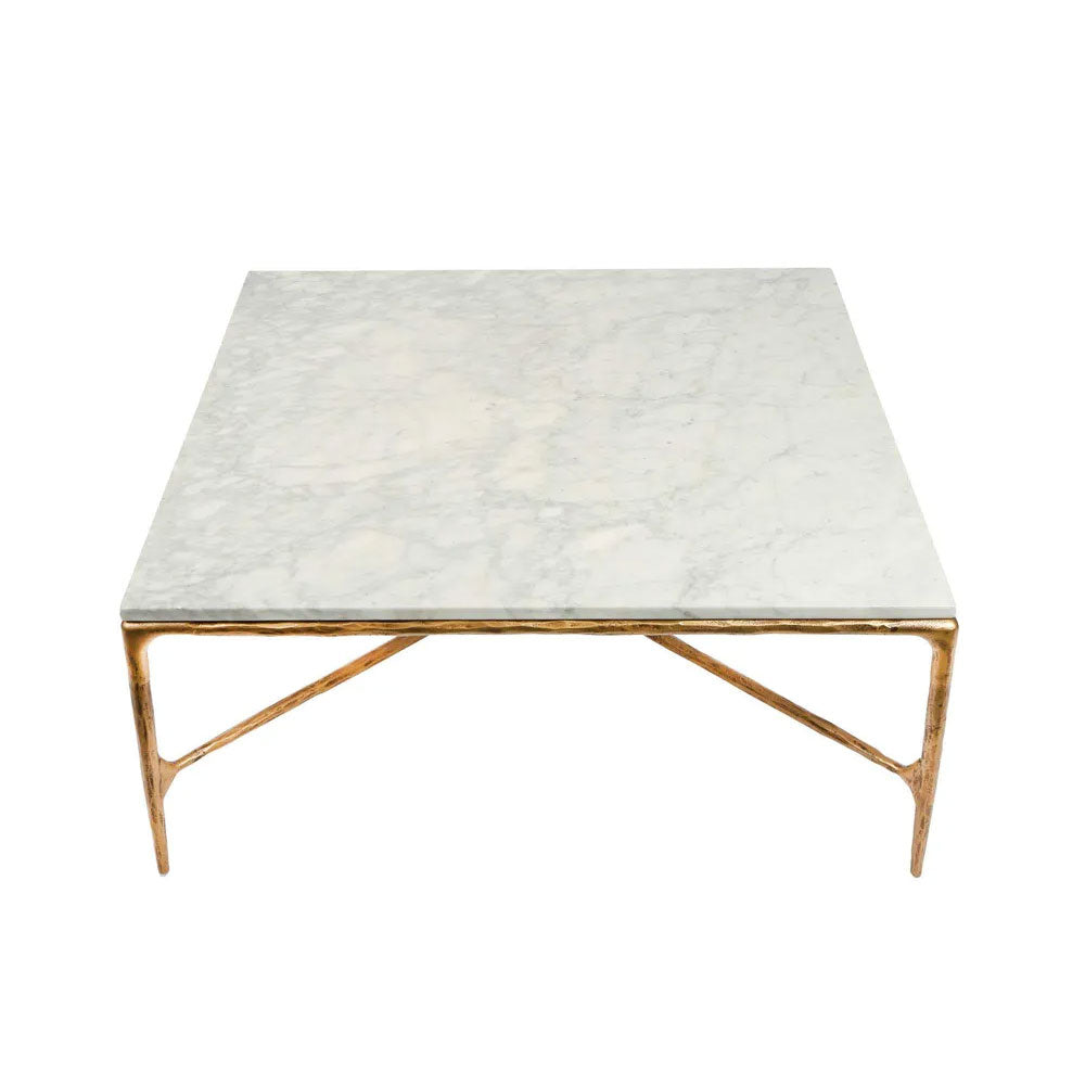 Aries Square Marble Coffee Table Gold - FUR2515G