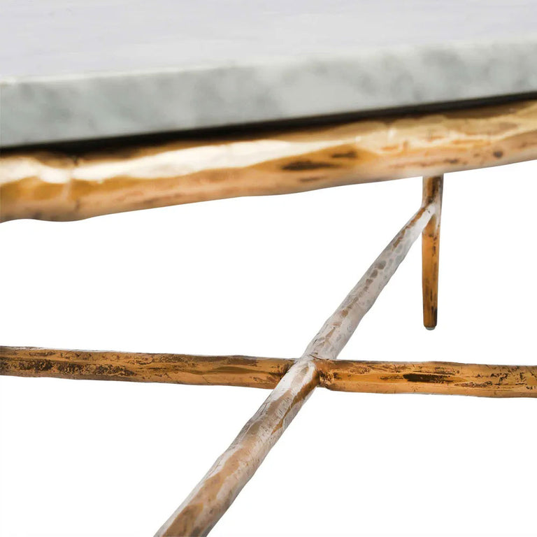Aries Square Marble Coffee Table Gold - FUR2515G