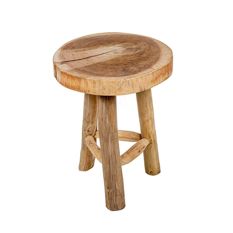 Cancun Wooden Stool Natural - FUR429