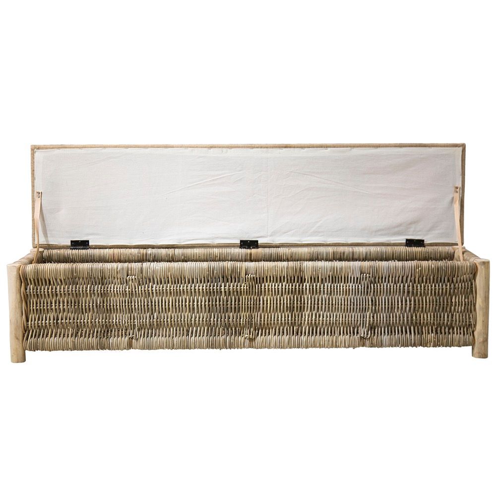 Cancun Wicker Bench Natural - FUR486GRY