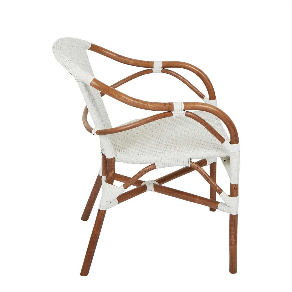 Harlow Rattan Chair White - FUR714WH