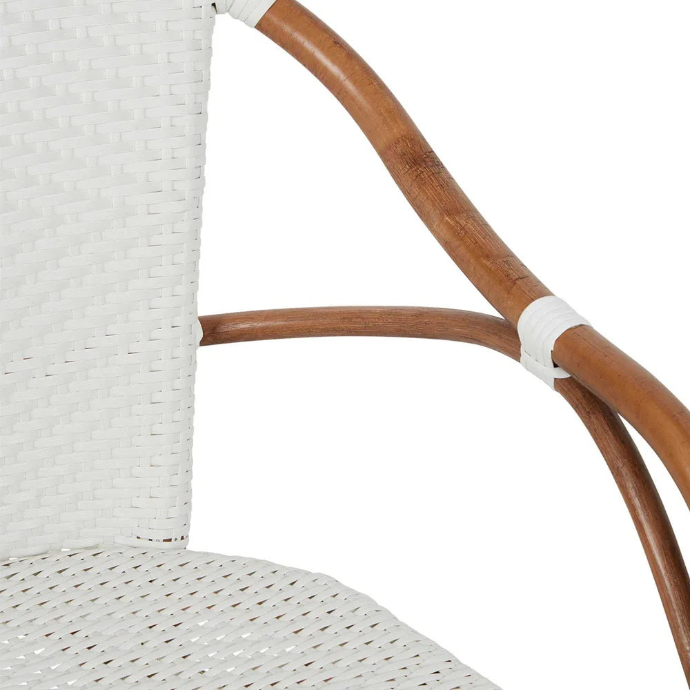 Harlow Rattan Chair White - FUR714WH