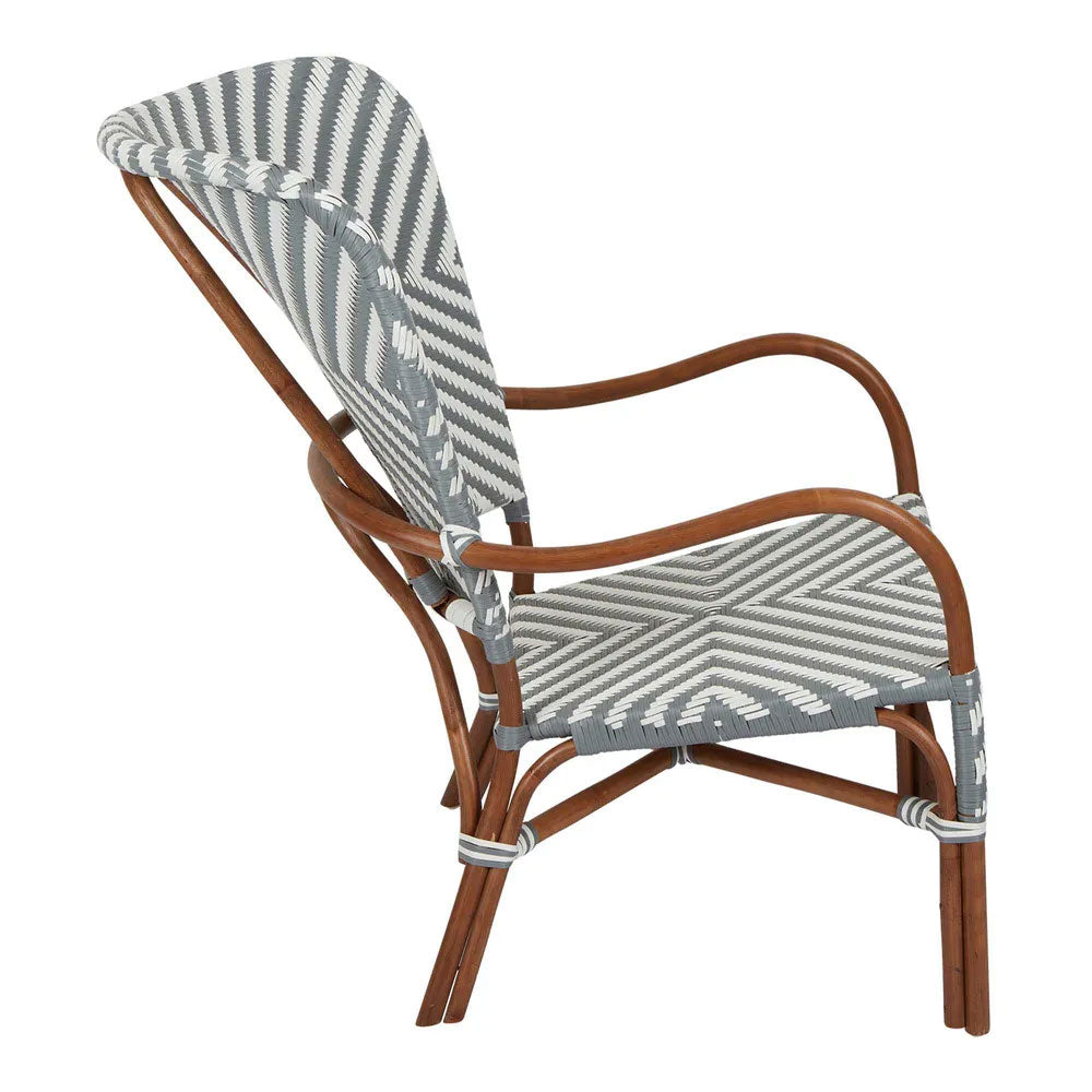 Normandy Rattan Arm Chair Grey - FUR719GRY