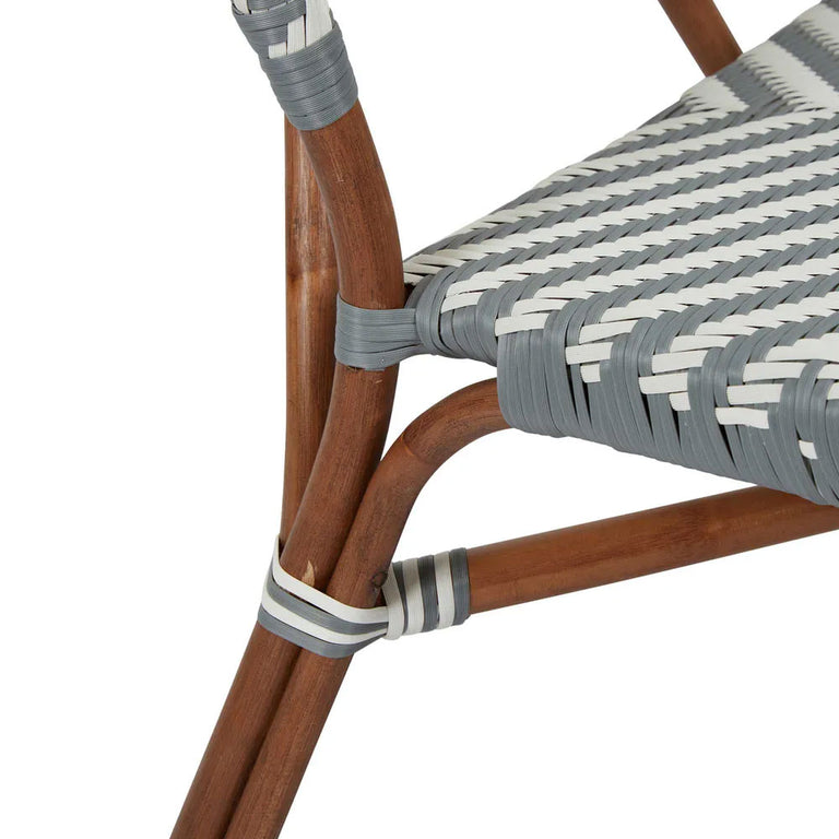 Normandy Rattan Arm Chair Grey - FUR719GRY