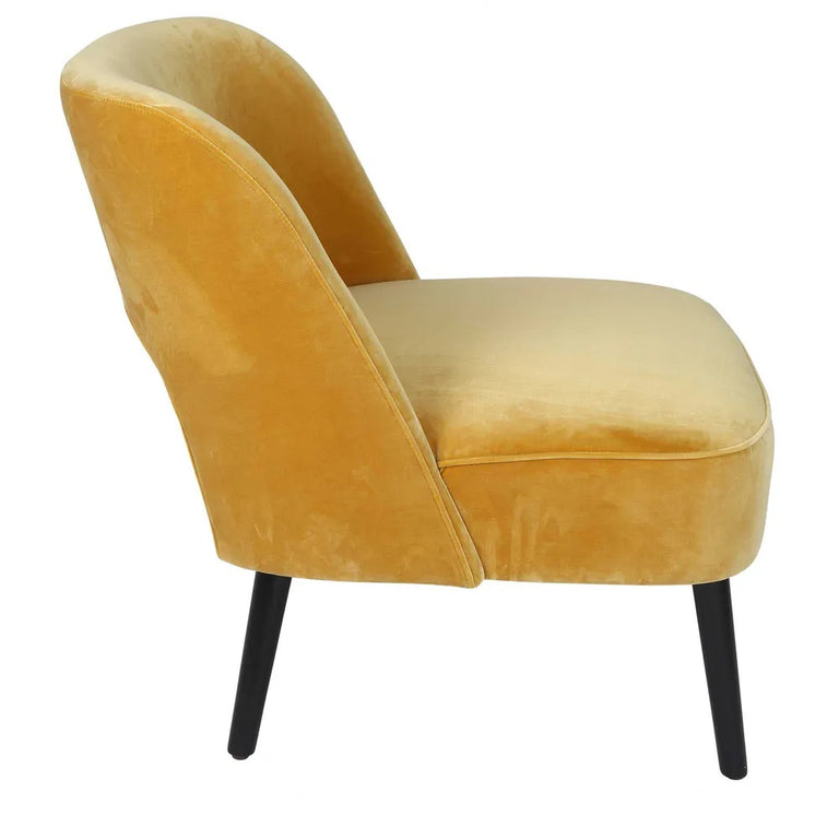 Aphrodite Lounge Chair Mustard - FUR8012Y