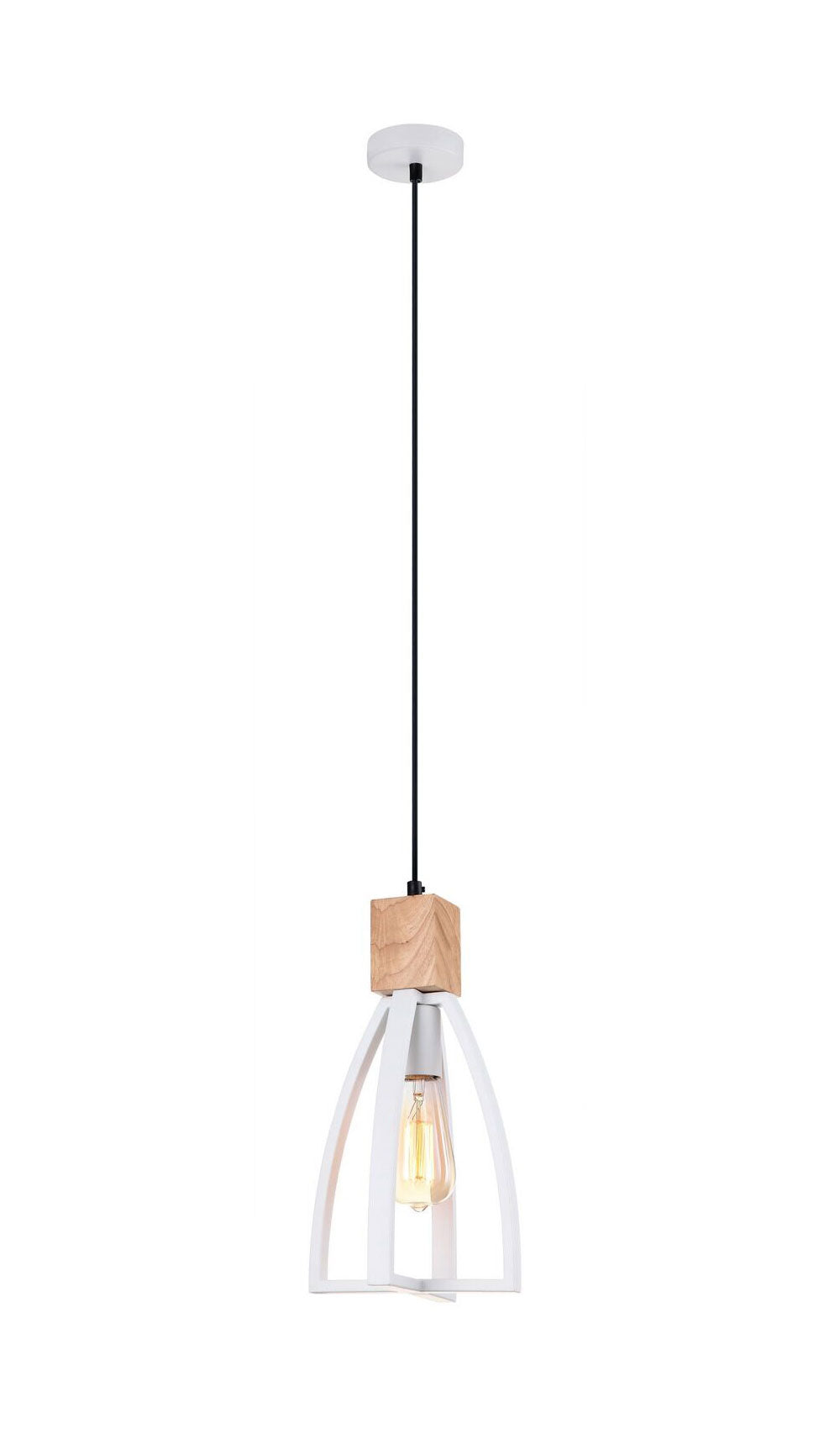 Industrial Metal Pendant White - Faro2