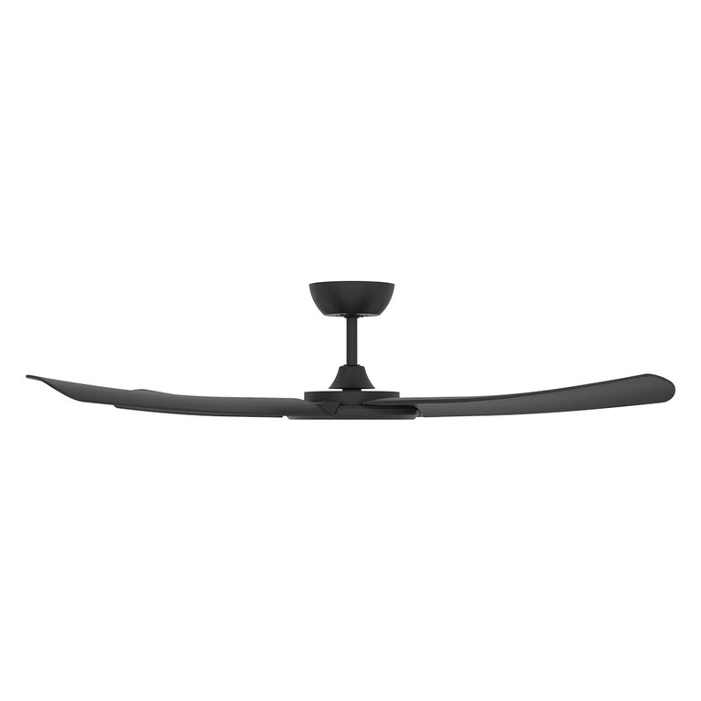 Flatjet (3/4/5) 56" DC Indoor / Outdoor Ceiling Fan With 24W LED Dimmable Light Black Motor / Black Polymer Blades - FLJ56BKLED