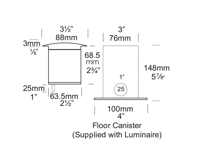 Floor Lite Round 12V / 24V Stainless Steel - FL/SP/SS