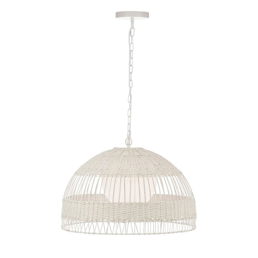 Fortaleza Rattan Pendant Medium White - 20908